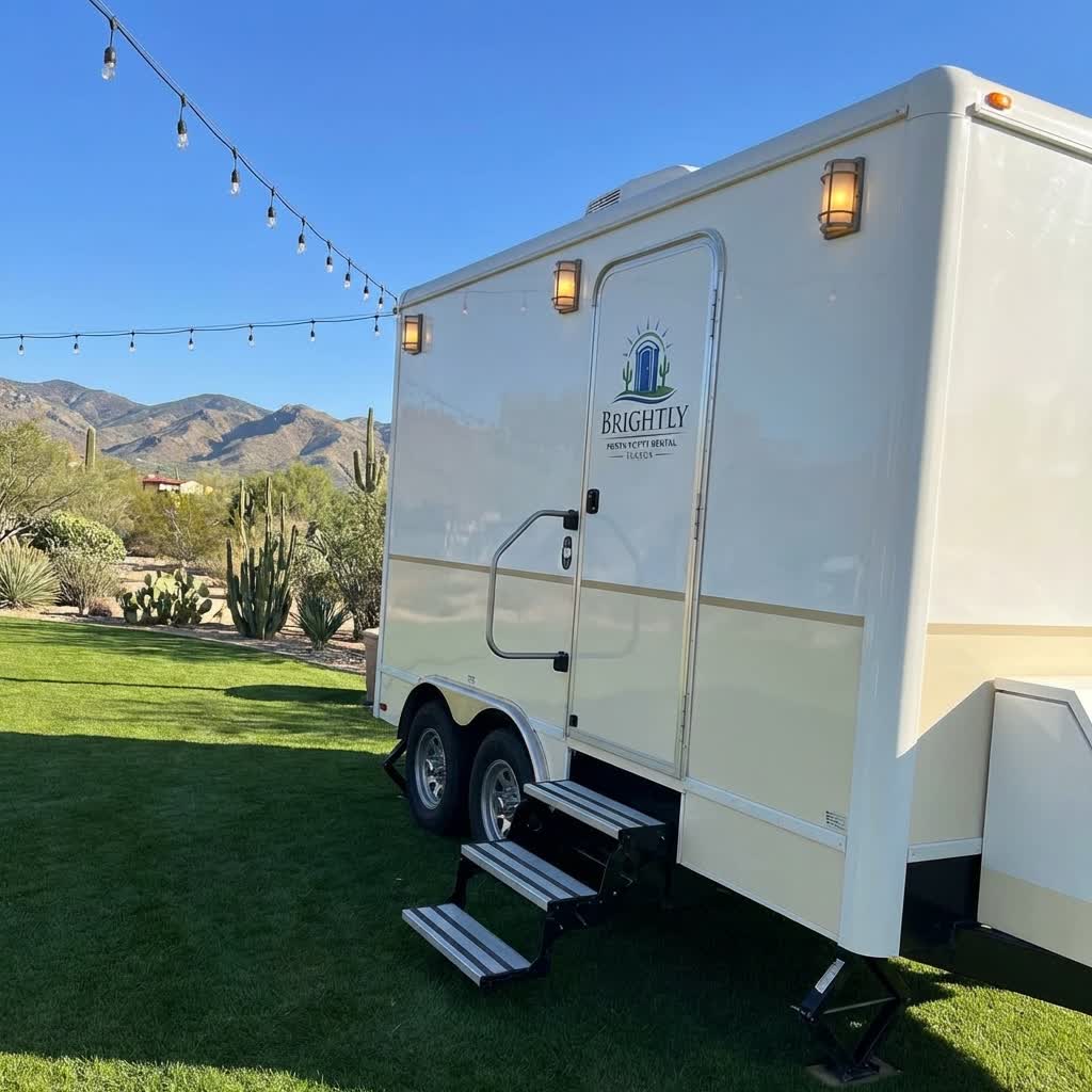 Luxury Restroom Trailer from Brightly Porta Potty Rental Tucson